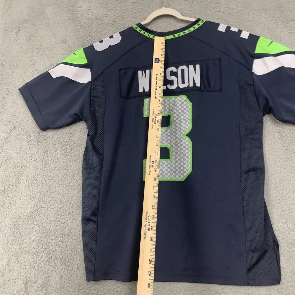 Seattle Seahawks Jersey Mens Large Blue NFL Football Russell Wilson Nike